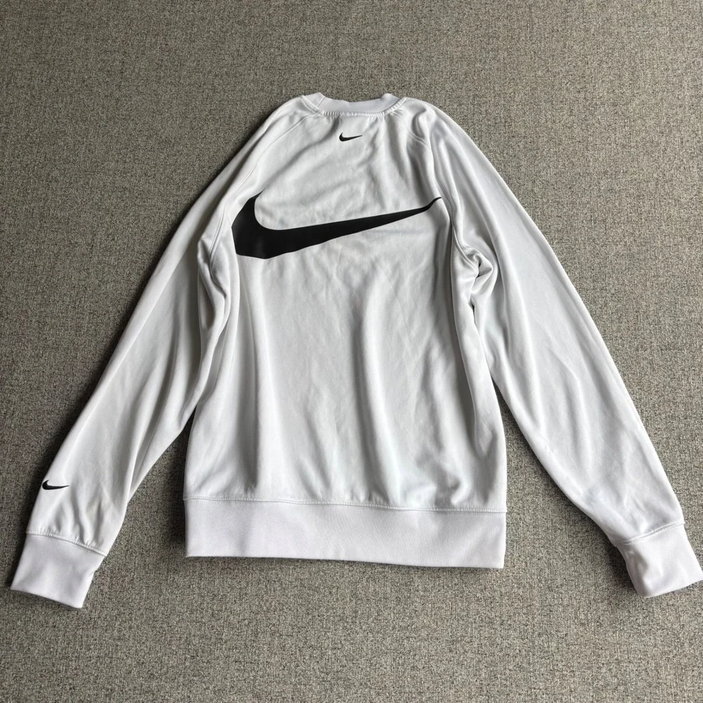 Nike Sweatshirt Mens Small Swoosh White Double Logo MCMLXXII Graphic Crewneck